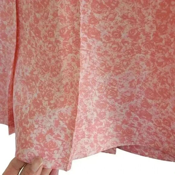 Banana Republic Women's Pink Floral Silk Lined A-Line Skirt - Picture 4 of 12